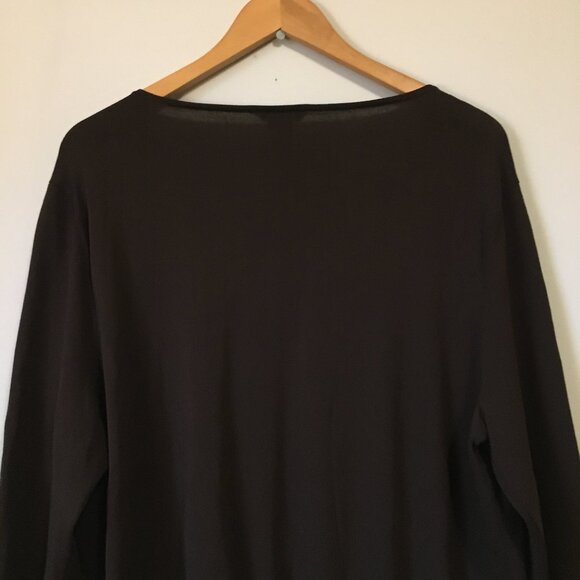 Nygard Collection Rayon High Banded Waist Bead + Lace Collared Top - Picture 8 of 16